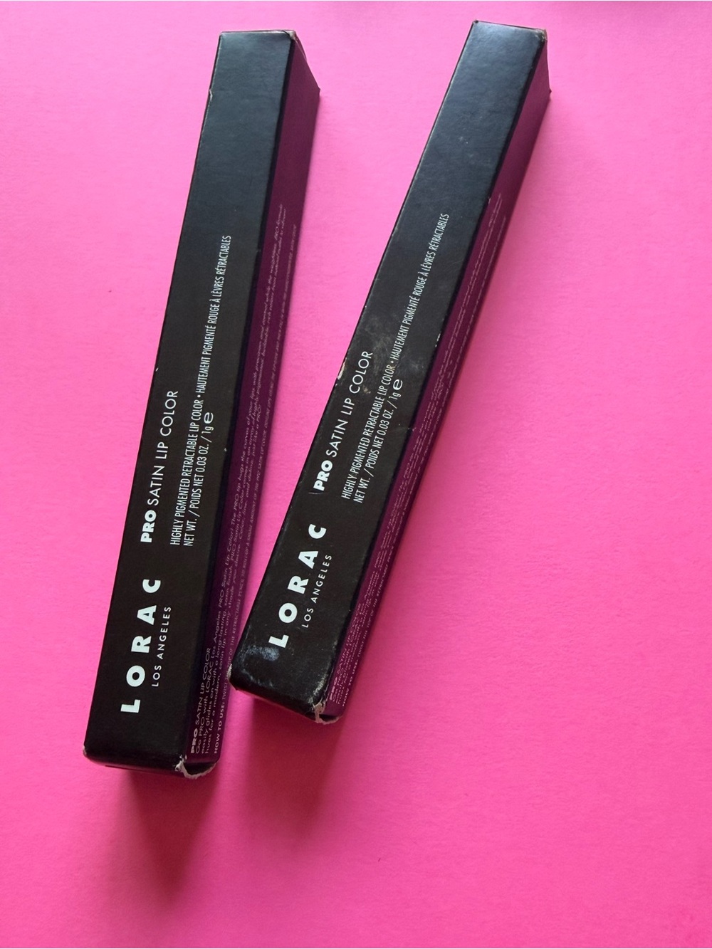 2 Lorac Pro Satin Lip Color Los Angeles, Grapefruit -  0.03 oz 10451